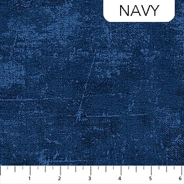 Cotton Canvas Grunge-Look Brushed Textured Patterned Northcott Navy Cotton Fabric Print by the Yard (9030-49)