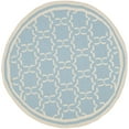 thumbnail image 4 of SAFAVIEH Dhurrie Myles Geometric Moroccan Wool Area Rug, Light Blue/Ivory, 6' x 9', 4 of 10