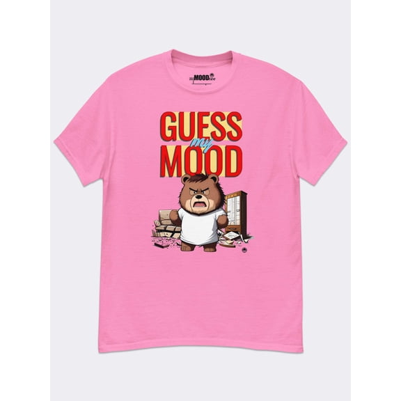 MyMoodTee Women’s Guess My Mood Cotton Graphic Tee – Funny Unpredictable Attitude Shirt