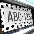 thumbnail image 6 of 1 Pcs Black Brushstroke Pattern License Plate Frame,License Plate Cover for Car Decorative Parts,Aluminum License Plate Bracket Holder Rust-Proofof for US Standard Car, 6 of 8