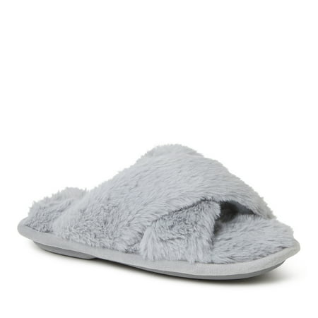 

Dearfoams Kids Jess Furry Crossband Slide Slipper