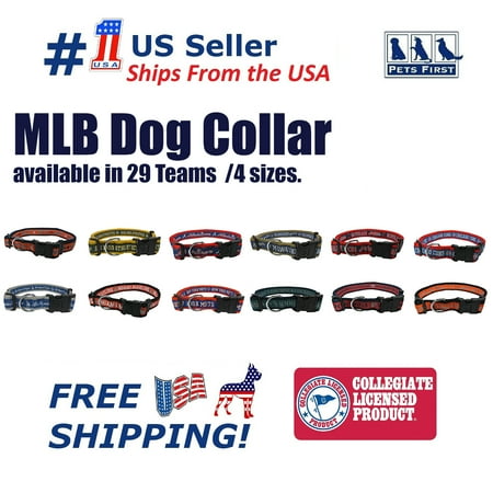 Pets First MLB Boston Red Sox Dogs and Cats Collar - Heavy-Duty, Durable & Adjustable - Medium