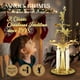 thumbnail image 2 of Carrusel navideño con forma de campanillas de ángel con 4 velas, latón dorado, 2 of 6