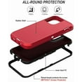 thumbnail image 4 of iPhone 11 Pro Max Heavy Duty Case {Shock Proof Case with 3 Layer Rubber, Shatter Resistant, [Tough Armour] Rugged Case Compatible for iPhone 11 Pro Max} Red, 4 of 6