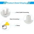 thumbnail image 4 of Uxcell 27mm Air Conditioner Drain Hose Connector, 1 Pcs Universal Drain Connector with Clamp, White Style 2, 4 of 5