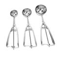 thumbnail image 2 of Juego De 3 Cucharas Para Galletas De Acero Inoxidable 304, Cuchara Para Helado Con Antideslizante, Cuchara Para Masa Y Galletas Para Tienda De Postres En Casa, 2 of 7