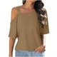 thumbnail image 1 of Camiseta de Manga Corta Sexy de Moda 2024, Camiseta Casual de Manga Corta, 95% Poliéster 5% Blusa de Spandex para Mujeres, Top de Verano de Lavado de Manos, 1 of 7