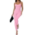 thumbnail image 2 of Bellella Combinaisons pour Femmes Col Rond Pantalon Long Combinaison Extensible Décontractée Bretelles Spaghetti une Pièce Femme 2831 Rose P, 2 of 4