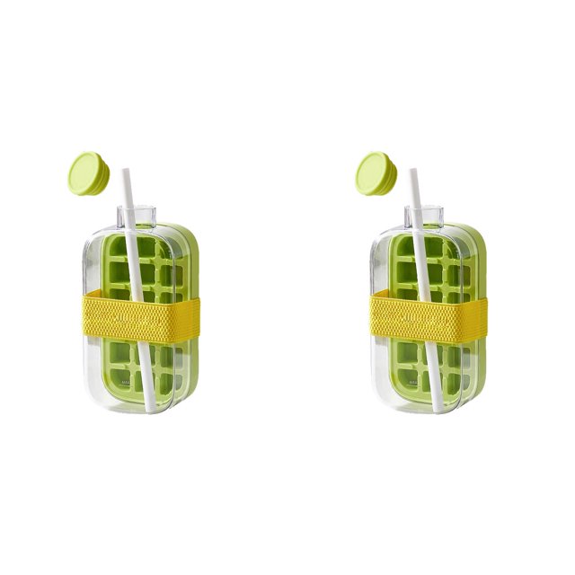 (2-Pack) Rinsvye 2025 New Vertical Tray Trays for Crystals with Lid for Freezer Tray Small Easy To Release Tray Quick Filling without Touching Homemade Ice Storage for Wine for Dogs Whiskey Cocktail