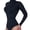 Black, variant on Women Bodysuit Solid Color Turtleneck Hip Wrap Stretchy One-Piece Underwear for Yoga