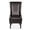 Faux Leather-Dark Brown, variant on Mid-Century Modern High Back Faux Leather Accent Chair, Diamond Tufted Wingback Chair with Birch Wood Legs for Living Room Office Apartment