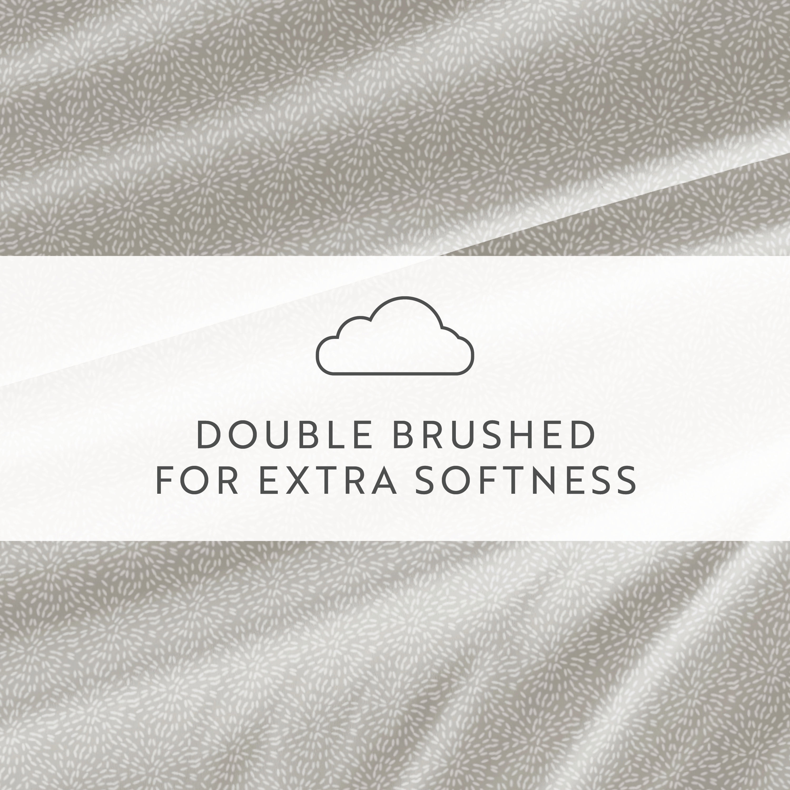 Noble Linens 4 Piece Pattern Microfiber Bed Sheets Set, Light Gray Modern Circles, King