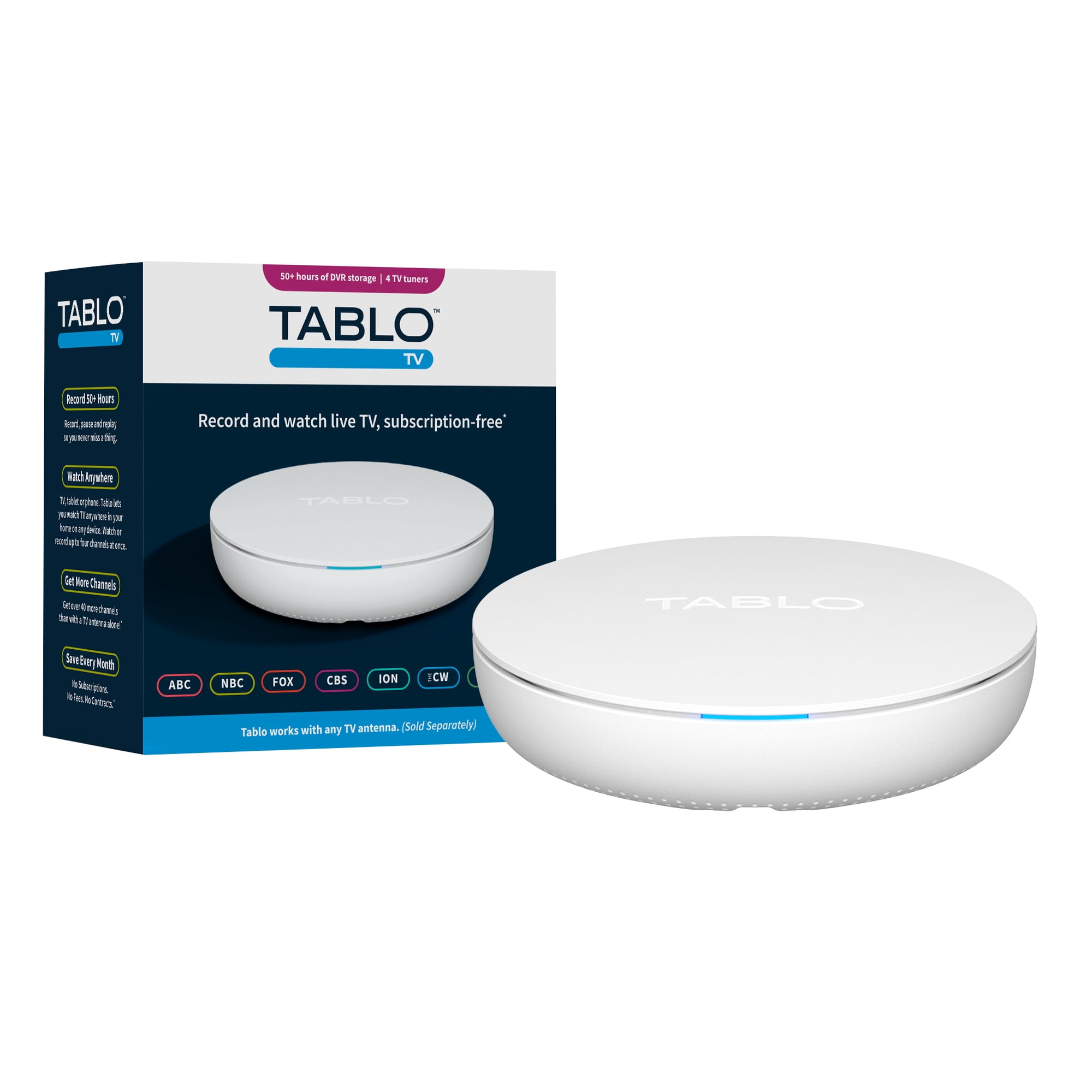New Tablo 4th Gen 4-Tuner 128GB Over-The-Air DVR with No Subscriptions