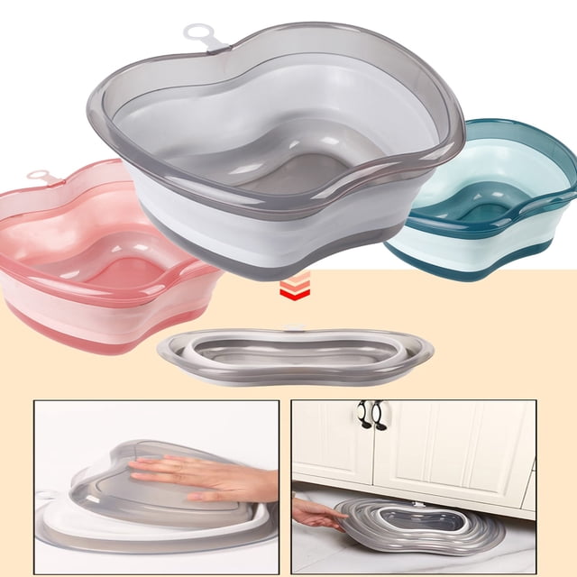 Generic Collapsible Pool Foot Bath Foldable Plastic Wash Basin For & Hands Saving & Multifunctional Ideal For Home Travel Camping & RV Use