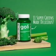 (3 pack) Goli Nutrition Supergreens Gummies with Probiotic Blend for Digestive and Immune Support, 60 Count