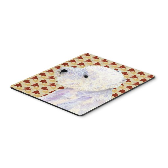 Carolines Treasures LH9090MP "Westie Fall Leaves Portrait Mouse Pad Hot Pad or Trivet" Large multicolor