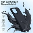 thumbnail image 2 of Liquid Silicone Case for iPhone 14 Pro Max (6.7''), [Scratch-Resistant, Anti-Fingerprint, Shockproof] Protective Slim Phone Case, 4-Layer Cover with Microfiber Lining, Silky-Soft Touch, Black, 2 of 7
