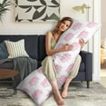 thumbnail image 5 of Kawaii Pig Print Body Pillow Cover 20x54 - Funny Pig Cartoon Vintage Minimalist Drawing - Breathable Maternity Pillow Case with Zipper Closure, 5 of 6
