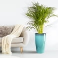 thumbnail image 3 of FIASON 4 Pack Large Plastic 24/21/12/10" H Sky-Blue peckled Tall Planters,Tall Plant Pots for Outdoor Indoor with Shelf Inset,Large Flower Pot with Drainage Holes for Front Porch Patio, 3 of 8