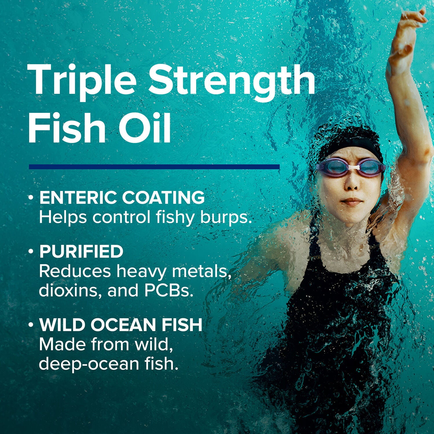 GNC Triple Strength Fish Oil Omega 3 With 1000mg EPA & DHA, Supports Heart, Brain, Skin and Joint Health, 30 Softgels
