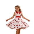 thumbnail image 4 of FYDUU Robes Filles Sans Manches Années 50 Vintage à Pois Robe de Soirée Rétro Col Peter Pan Décontractée Robe d'Été Quotidienne Vacances, 4 of 4