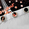 thumbnail image 4 of Homewish Girls Eiffel Tower Curtains Pack of 2 (42x84 Each), Romantic Paris Curtains Blackout, Glitter Dreamy Stars Bedroom Curtains, Orange Black Out Curtains Decor, 4 of 6