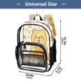 thumbnail image 2 of Iauyy Clear Backpack Heavy Duty PVC Transparent Backpack for College Workplace, Bear Eating Honey Pattern, 2 of 8