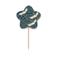 thumbnail image 1 of Geometría de gruas de hojas de arce Selección de pastelitos Star lable Flag en palillos de dientes, 1 of 3