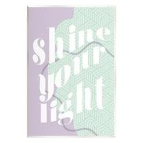 Stupell Industries Shine Your Light Purple & Green Religious Painting Unframed Art Print Wall Art