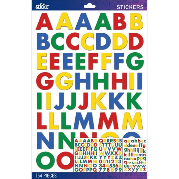 Sticko Alphabet StickersPrimary Futura Bold Large