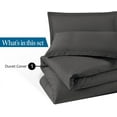 thumbnail image 2 of VEGAS HOTEL COLLECTION Classic Egyptian Cotton 1-Piece Duvet Cover { Zippered Closure } 1000 Thread Count- Fabulous Solid Looking Color Dark Grey - Full Size, 2 of 7