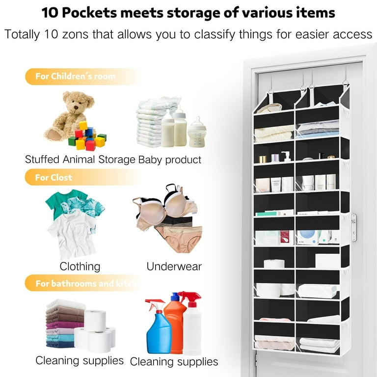 Heavy Duty Over the Door Organizer Tiers, Extra Large Behind