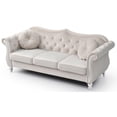 thumbnail image 5 of Glory Furniture Hollywood Velvet Sofa in Ivory, 5 of 6