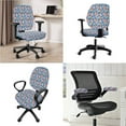 thumbnail image 2 of SCRAWLGOD Pineapple Monstera Elastic Computer Chair Slipcover with Armrest Protector Set of 4 Easy to Remove Desk Chair Cover Dustproof Universal Swivel Chair Covers, 2 of 7