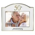 thumbnail image 1 of Malden International Designs Marco de fotos de dos tonos para 50 aniversario de boda, 4x6, dorado/plateado, 1 of 1