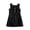 Black, variant on lnmuld Square Neck Sleeveless Front Accent Button Pleated Swing Mini Dress Preppy Back to School Mix Match Outfit for Girls Black,12-13 Years