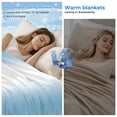 thumbnail image 2 of Sky Blue White Cooling Blanket,Lightweight Breathable Summer Throw Blanket with Double Sided Cold Effect,Gradient Vertical Stripes Minimalist Picnic Blankets Bed Sheet for Hot Sleepers 60"x80", 2 of 8