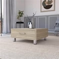 thumbnail image 4 of 24" Light Off White Pine Manufactured Wood Rectangular Coffee Table, 4 of 4