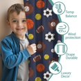 thumbnail image 3 of Blackout Kids Curtains,Football Baseball Pattern Childrens Insulated Curtains Set Of 2,Bedroom Essentials,Toddler Room Decor 52"x63", 3 of 5