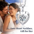 thumbnail image 5 of Momentwish 1 Carat Moissanite Heart Pendant Necklace for Women 925 Sterling Silver Christmas Valentines Mother's Day Gifts for Mom Wife, 5 of 11