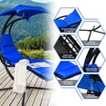 thumbnail image 5 of Spaco Patio Lounge Chair, Hanging Stand Chaise Lounger Swing Chair with Pillow-Navy, 5 of 8