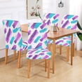 thumbnail image 2 of Yayeee 2 Pack Dining Chair Covers Stretch Parson Chairs Slipcovers Seat Protector, Purple Drawing, 2 of 6