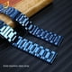 thumbnail image 5 of Correa de acero inoxidable azul de repuesto Rossini Medal Citizen Armani Longines Pulsera de cadena de reloj de piel de vaca azul de 20 mm, 21 mm y 22 mm, 5 of 5