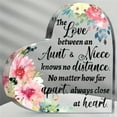 thumbnail image 3 of Elegant Acrylic Heart Keepsake Sign - Thoughtful Aunt Gift from Niece or Nephew, Floral Design Paperweight for Birthday, Mother’s Day, or Special Occasions, Sentimental Gift Graduation Gifts, 3 of 5