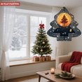 thumbnail image 2 of Stylish Metal Hanging Christmas Tree Wind Spinner - Festive Pine Silhouette with Glowing Orbs & Snowflakes for Garden Decor, 2 of 7