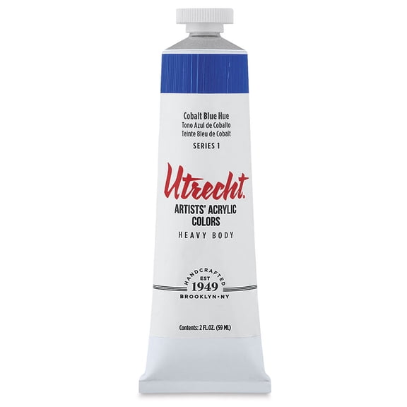 Utrecht Artists' Acrylic Paint - Cobalt Blue Hue, 2 oz tube