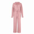 thumbnail image 2 of Women's Ribbed Hoodie and Wide Leg Pants Set, Long Sleeve Knit Two Piece Outfit, 2 of 4