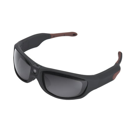Brown Camcorders - Sunshine IP55 Waterproof Smart Video Recording Sunglasses 1080P FHD Outdoor Sports Action Camera with Polarized UV Protection Safety Lenses Sport Design