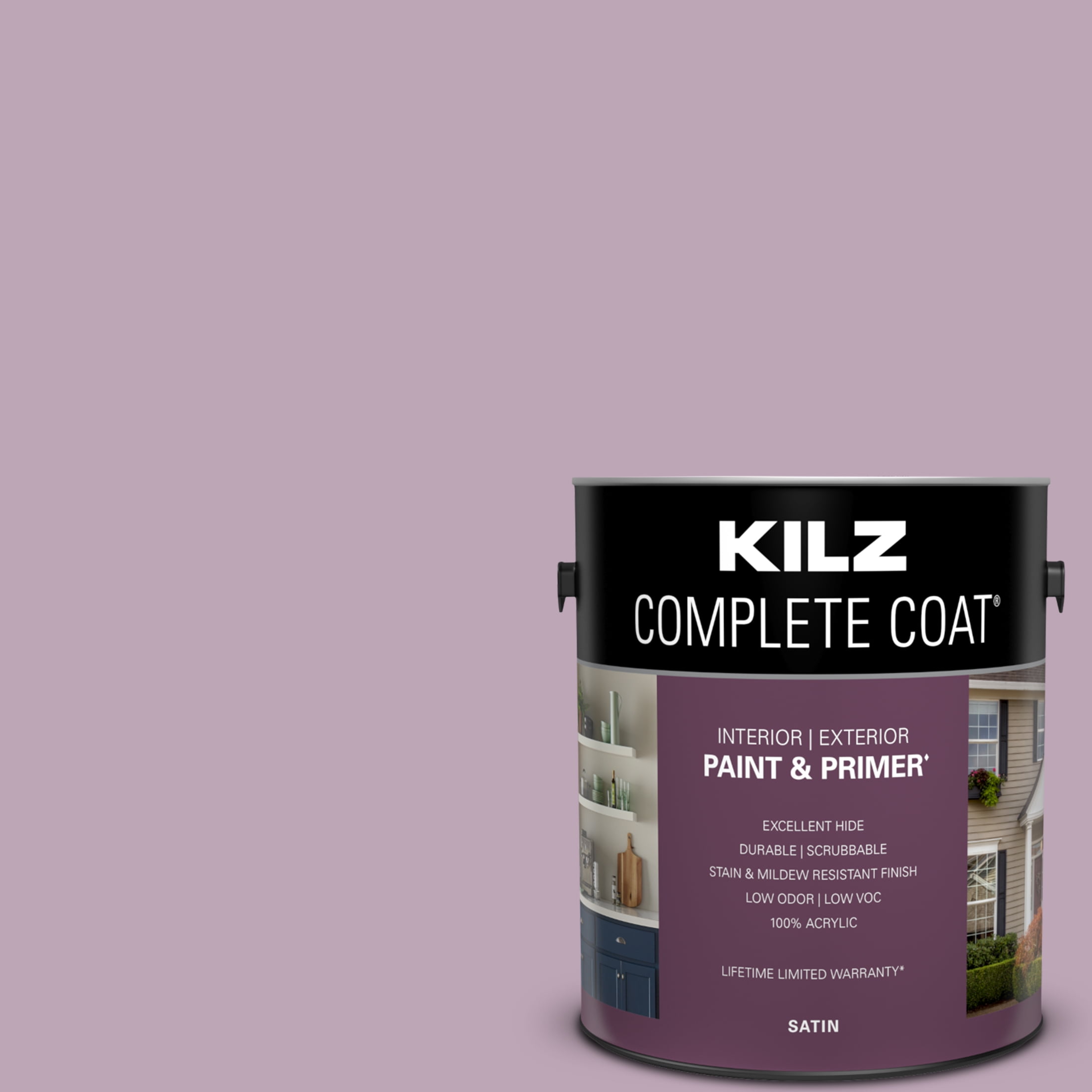 Mauve Melody, KILZ Complete Coat Interior/Exterior Paint & Primer, 1 Gallon #RA210-02