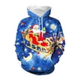 thumbnail image 2 of Sudadera con capucha navideña para hombre, con estampado 3D, con diseño festivo de Papá Noel, muñeco de nieve y vacaciones, informal, de gran tamaño, 2 of 4